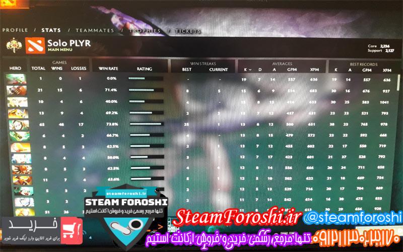 فروش اکانت دوتا ۲ کد ۳۴۳۶