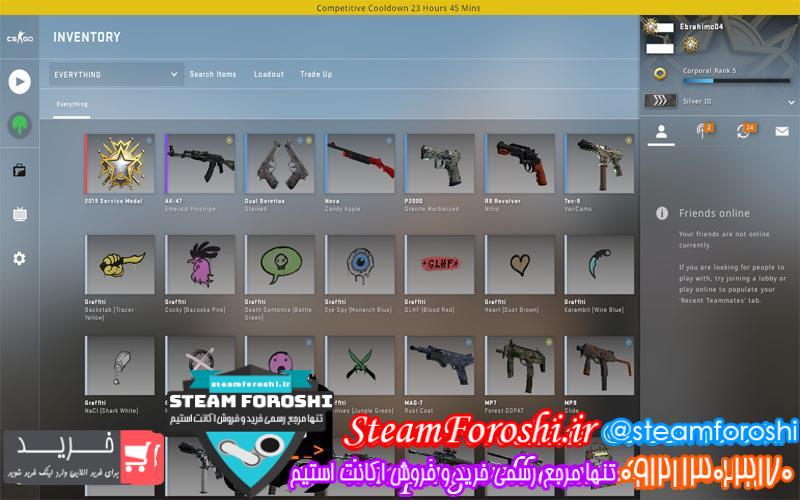 فروش اکانت cs go کد ۳۴۵۸