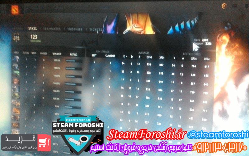 فروش اکانت دوتا ۲ کد ۳۴۶۱