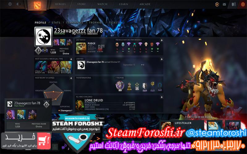 فروش اکانت دوتا ۲ کد ۳۴۹۳