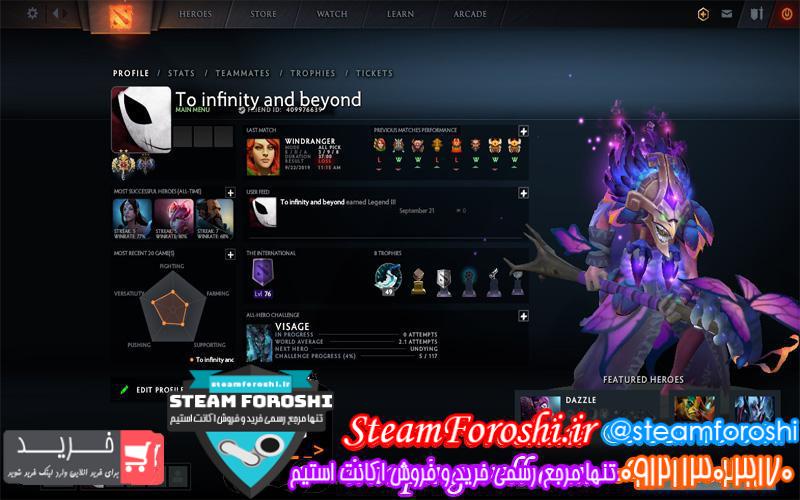 فروش اکانت دوتا ۲ کد ۳۵۴۸