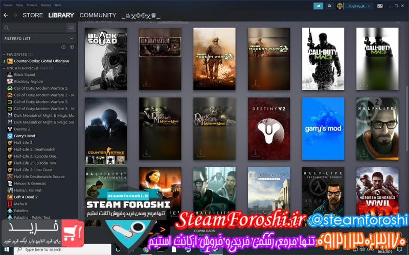 فروش اکانت استیم کد ۳۵۷۱