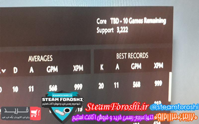 فروش اکانت دوتا ۲ کد ۳۶۴۷