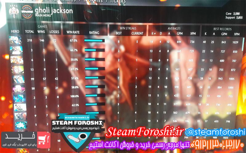 فروش اکانت دوتا ۲ کد ۳۶۶۹