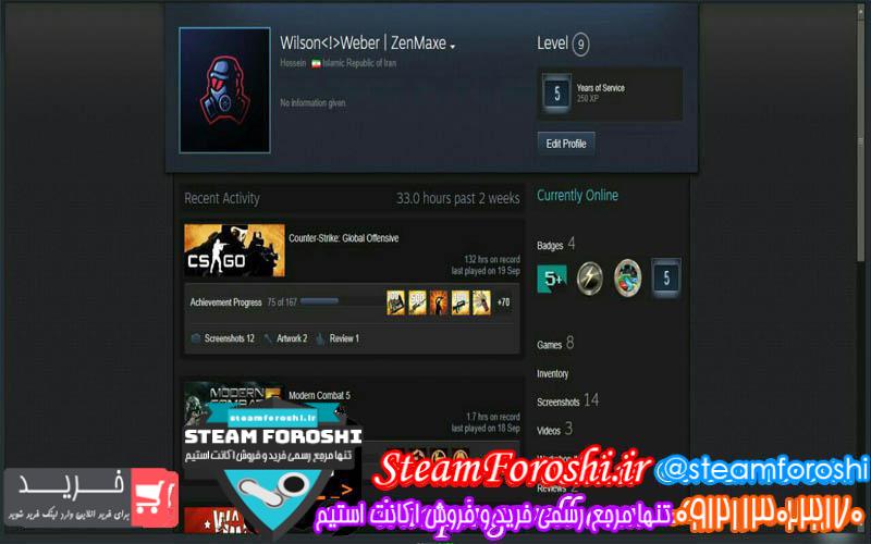 فروش اکانت استیم کد ۳۵۶۰