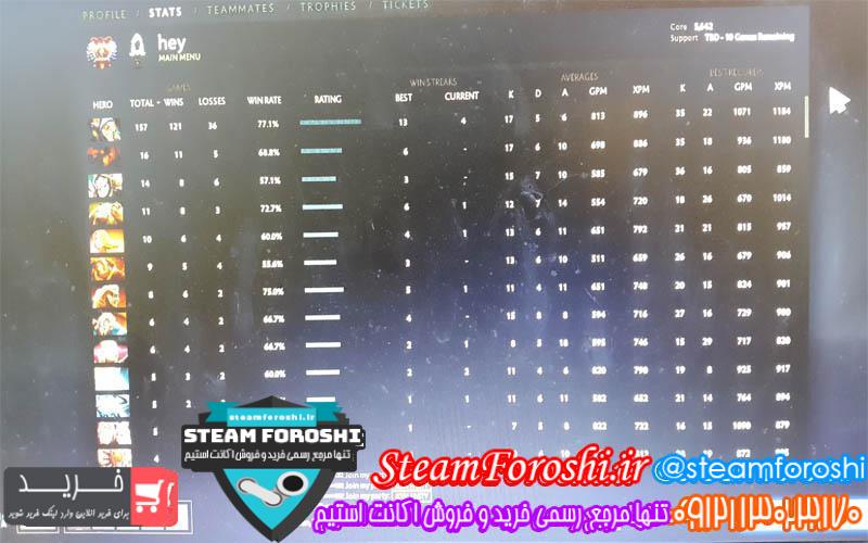 فروش اکانت دوتا ۲ کد ۳۷۶۸