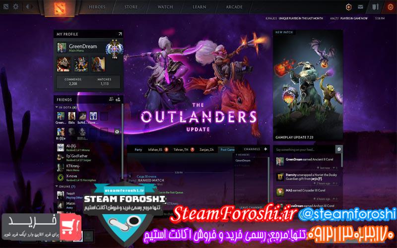 فروش اکانت دوتا ۲ کد ۳۹۱۴