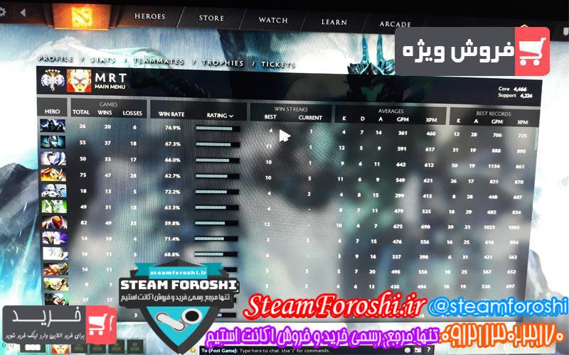 فروش اکانت دوتا ۲ کد ۳۹۵۴