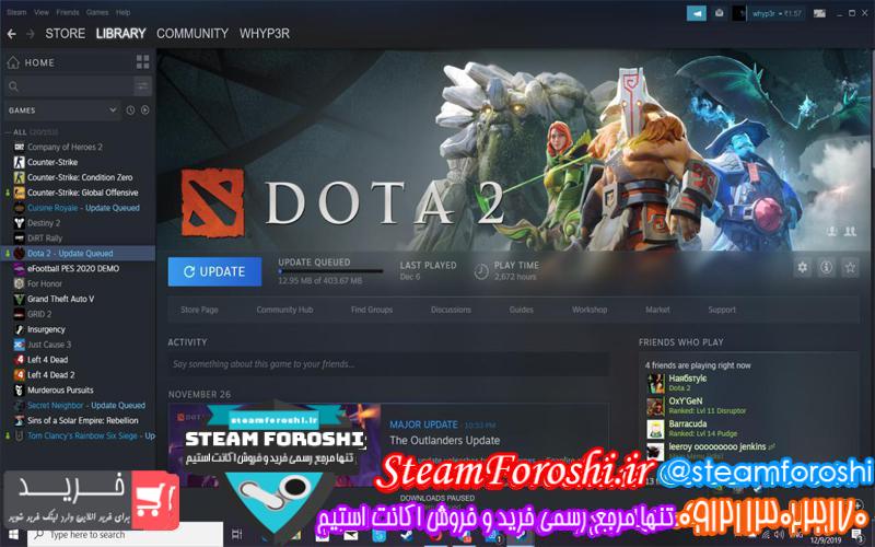 فروش اکانت دوتا ۲ کد ۳۹۸۴