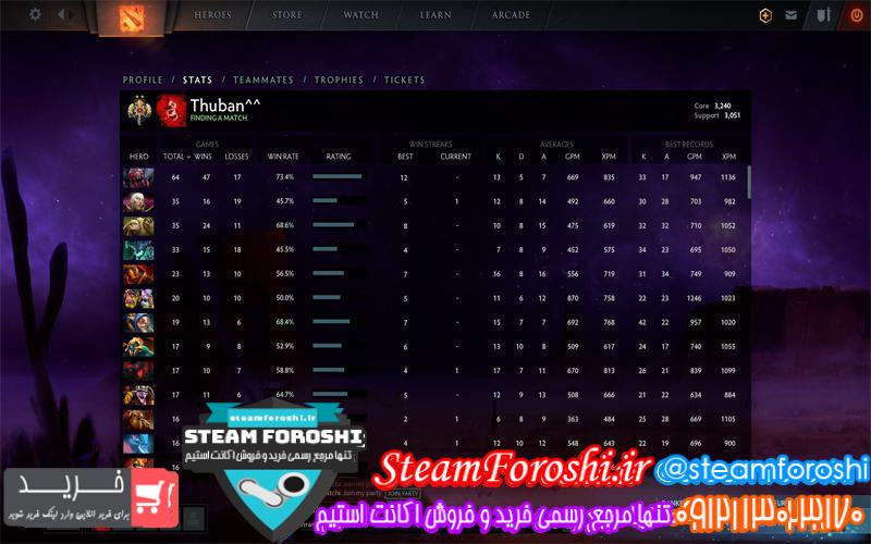 فروش اکانت دوتا ۲ کد ۴۰۱۵