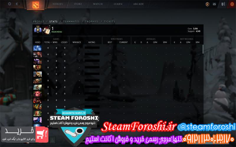 فروش اکانت دوتا ۲ کد ۴۱۰۰