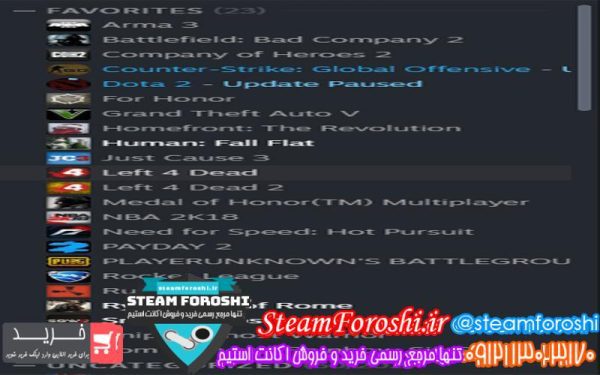 فروش اکانت استیم کد ۴۱۹۸