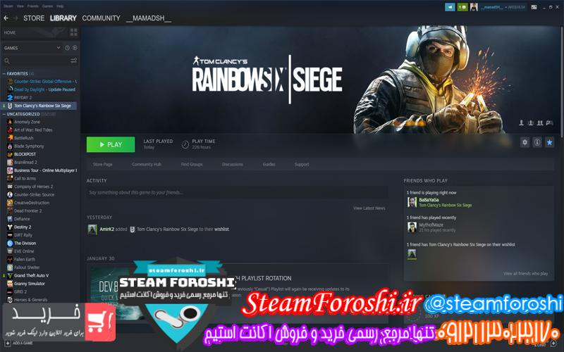 فروش اکانت استیم کد ۴۵۶۲