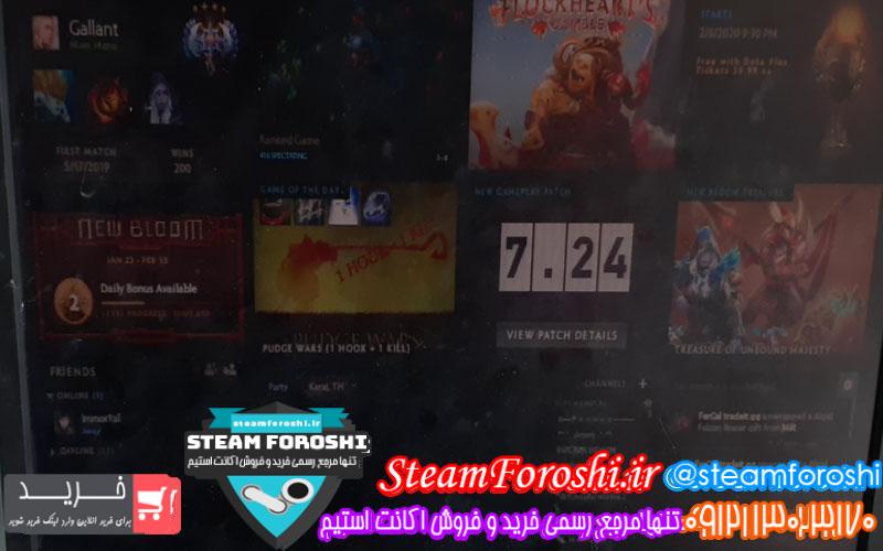 فروش اکانت دوتا ۲ کد ۴۴۹۳