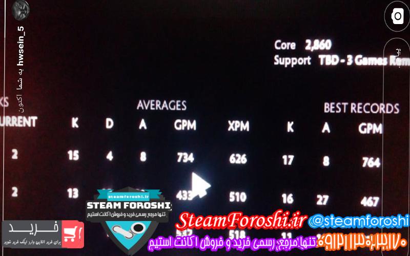 فروش اکانت دوتا ۲ کد ۴۴۳۹