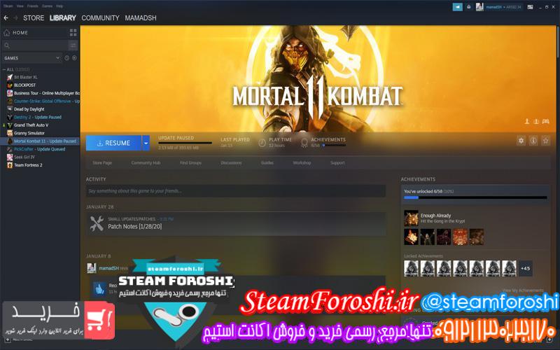 فروش اکانت استیم کد ۴۴۴۵