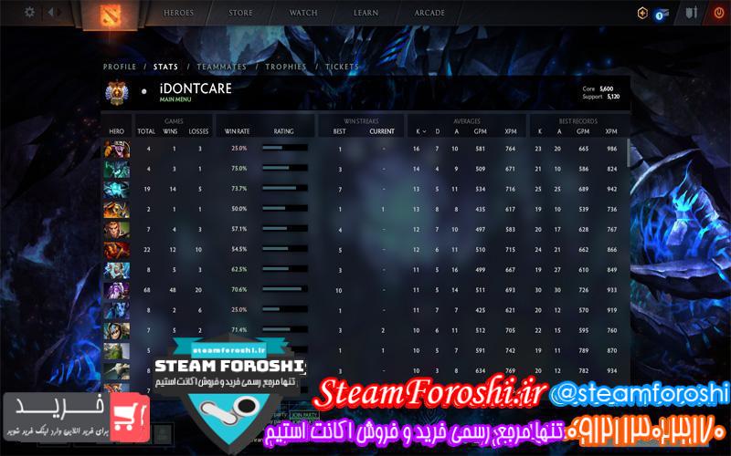 فروش اکانت دوتا ۲ کد ۴۵۰۲