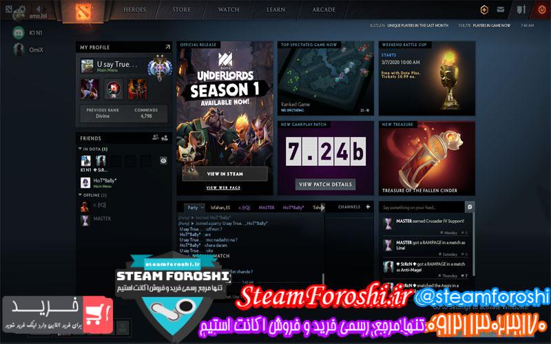 فروش اکانت دوتا ۲ کد ۴۶۸۱