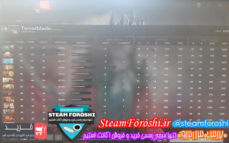 فروش اکانت دوتا ۲ کد ۴۷۱۱