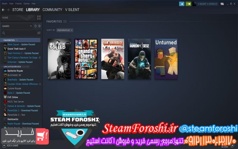 فروش اکانت استیم کد ۴۷۲۵