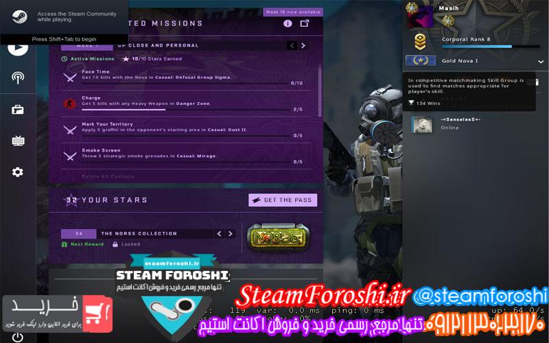 فروش اکانت استیم کد ۴۷۶۹