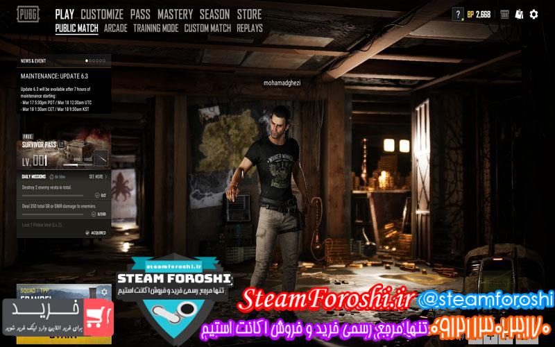 فروش اکانت پابجی کد ۴۷۸۰