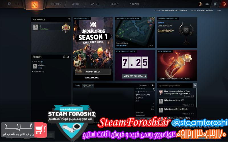 فروش اکانت دوتا ۲ کد ۴۷۸۹