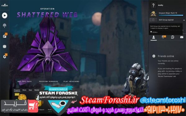 فروش اکانت cs go کد ۴۸۴۲