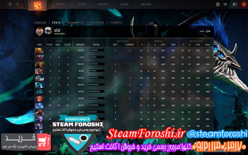 فروش اکانت دوتا ۲ کد ۴۸۶۹