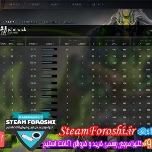 فروش اکانت دوتا ۲ کد ۴۸۷۱