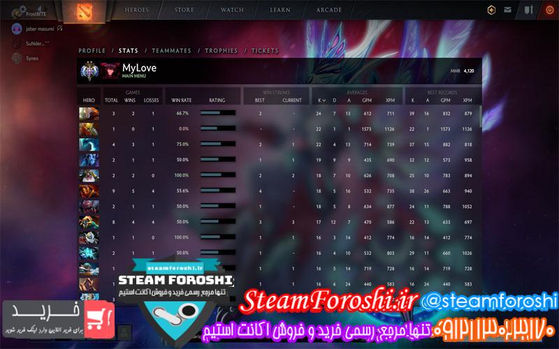 فروش اکانت دوتا ۲ کد ۴۹۹۶