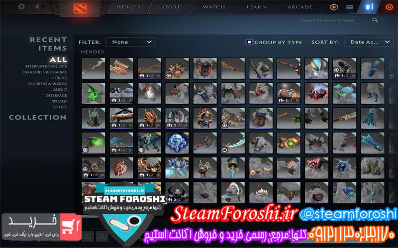 فروش اکانت دوتا ۲ کد ۴۹۰۸