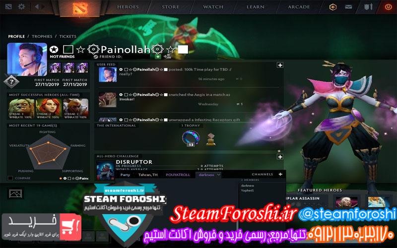 فروش اکانت دوتا ۲ کد ۴۹۷۴