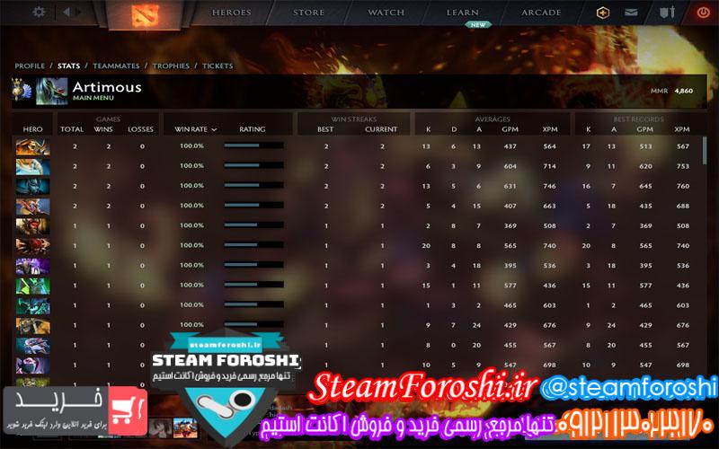 فروش اکانت دوتا ۲ کد ۵۰۱۶