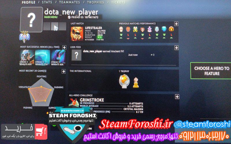 فروش اکانت دوتا ۲ کد ۵۰۳۵