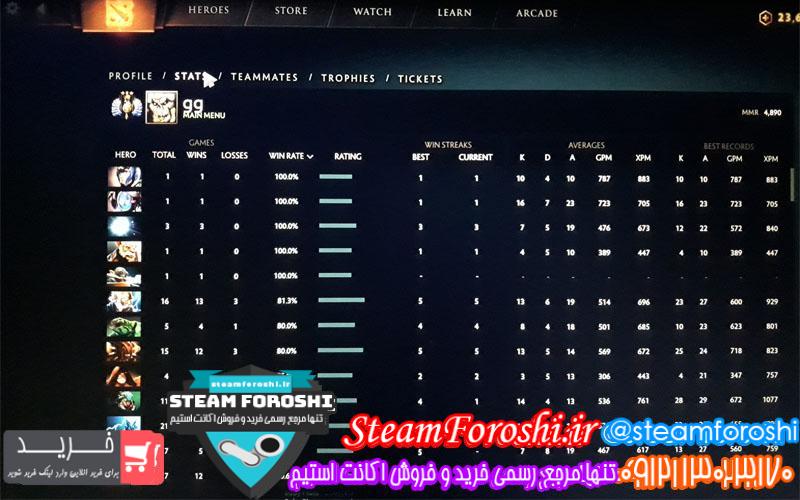 فروش اکانت دوتا ۲ کد ۵۰۸۴