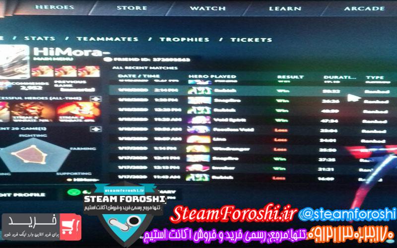 فروش اکانت دوتا ۲ کد ۵۰۹۳