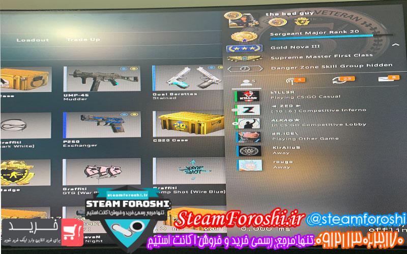 فروش اکانت cs go کد 5129