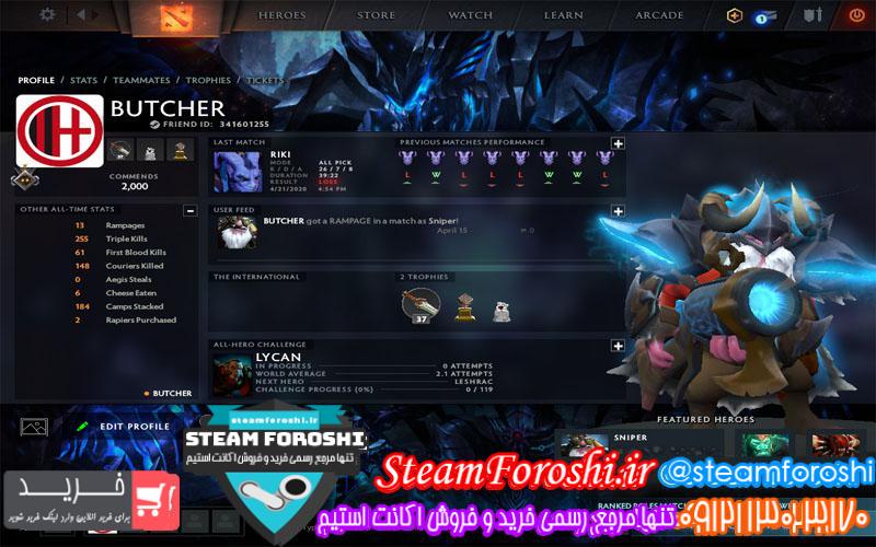 فروش اکانت دوتا ۲ کد ۵۱۳۱