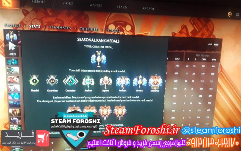 فروش اکانت دوتا ۲ کد 5152