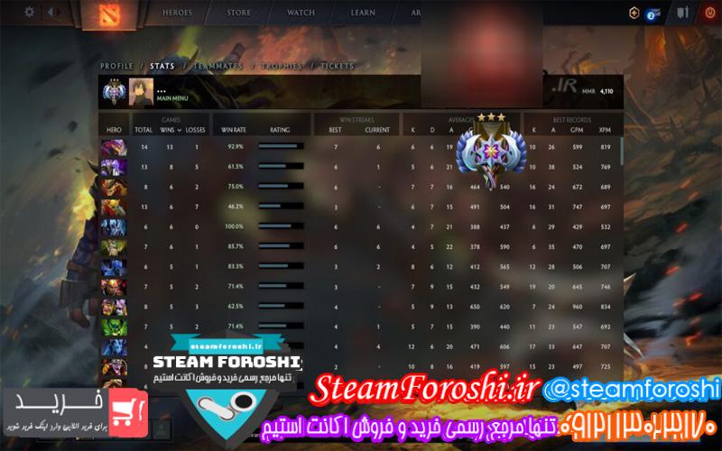 فروش اکانت دوتا ۲ کد ۵۱۳۶