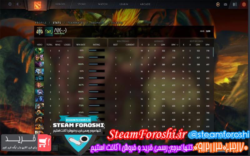 فروش اکانت استیم کد 5243