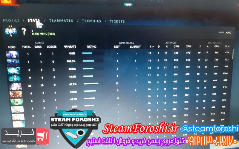 فروش اکانت دوتا ۲ کد 5249