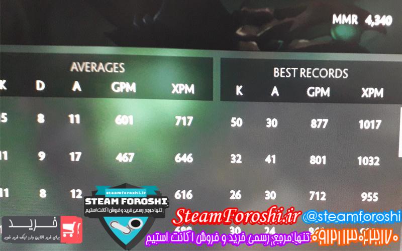 فروش اکانت دوتا ۲ کد 5303