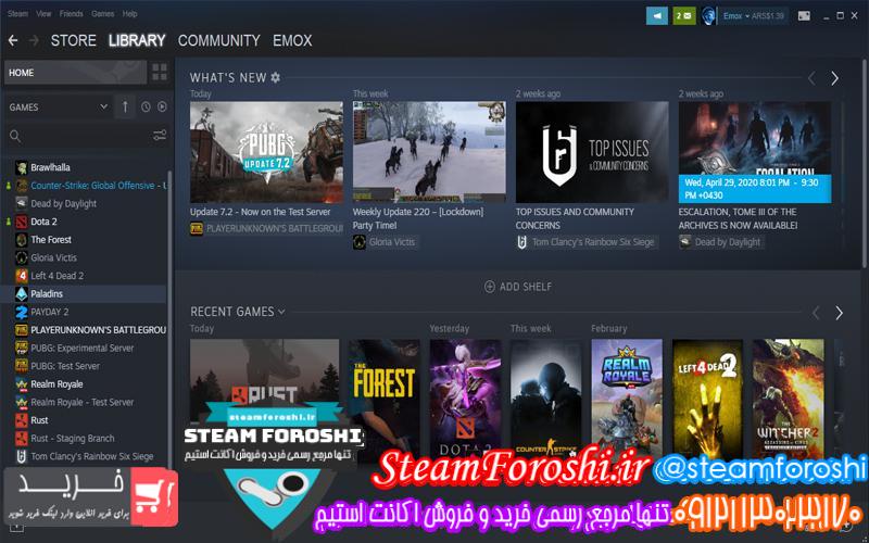 فروش اکانت استیم کد 5305