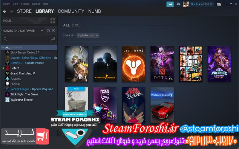 فروش اکانت استیم کد 5307