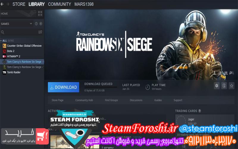 فروش اکانت استیم کد 5310