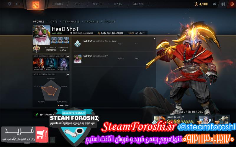 فروش اکانت دوتا ۲ کد ۵۳۲۴