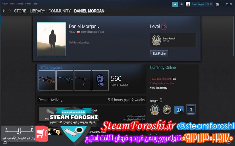 فروش اکانت استیم کد 5445