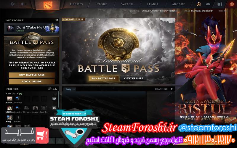 فروش اکانت دوتا ۲ کد ۵۵۷۷